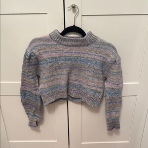 Something Navy Multicolor Crew Neck Sweater